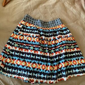 Colorful elastic waist skirt